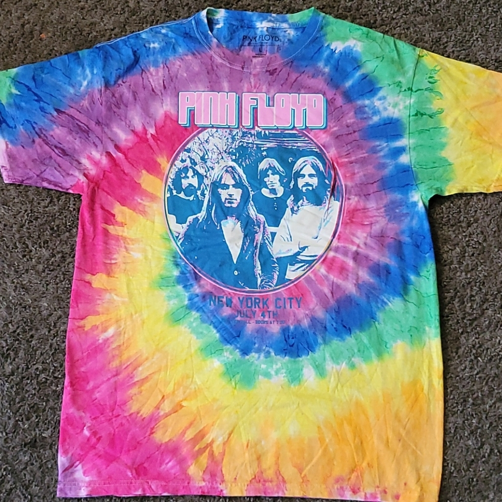 Pink floyd tie dye tee size Large